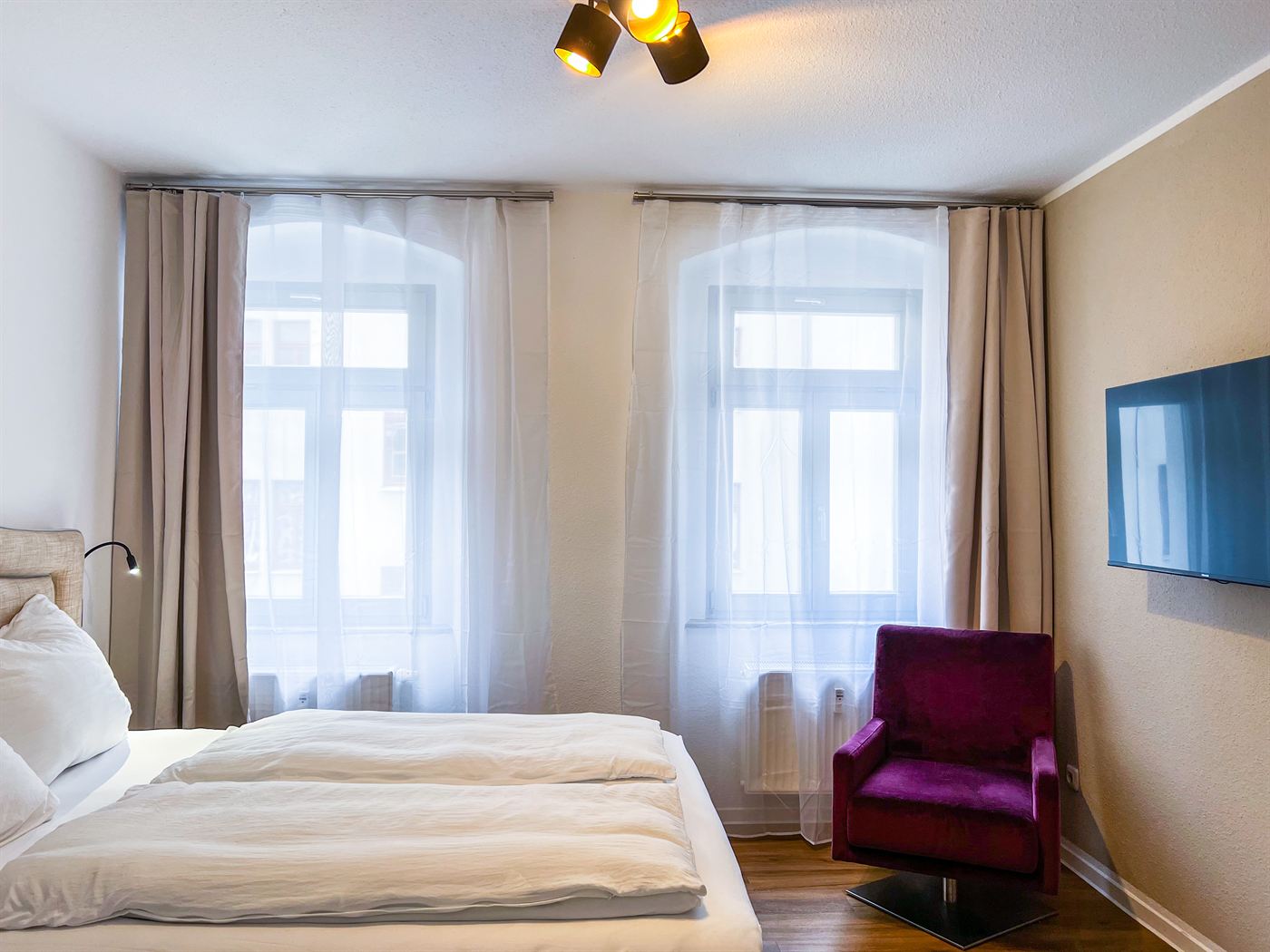 Classic Apartment Obergasse 3 Schlafzimmer mit zwei Einzelbetten
